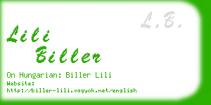 lili biller business card